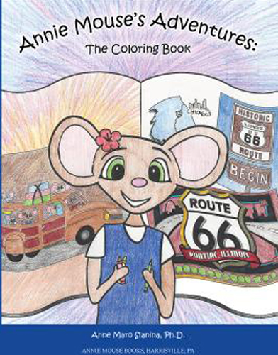 Children’s Book.
                Coloring book.
                Annie Mouse’s Adventures: The Coloring Book. Copywrite 2016. Soft cover.