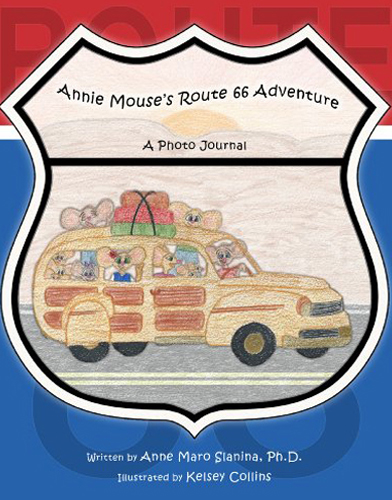 Children’s Book.
                Fifth in the series.
                Annie Mouse’s Route 66 Adventure: A Photo Journal. Copywrite 2011. Soft cover.
                ISBN  978-0-9793379-6-3.