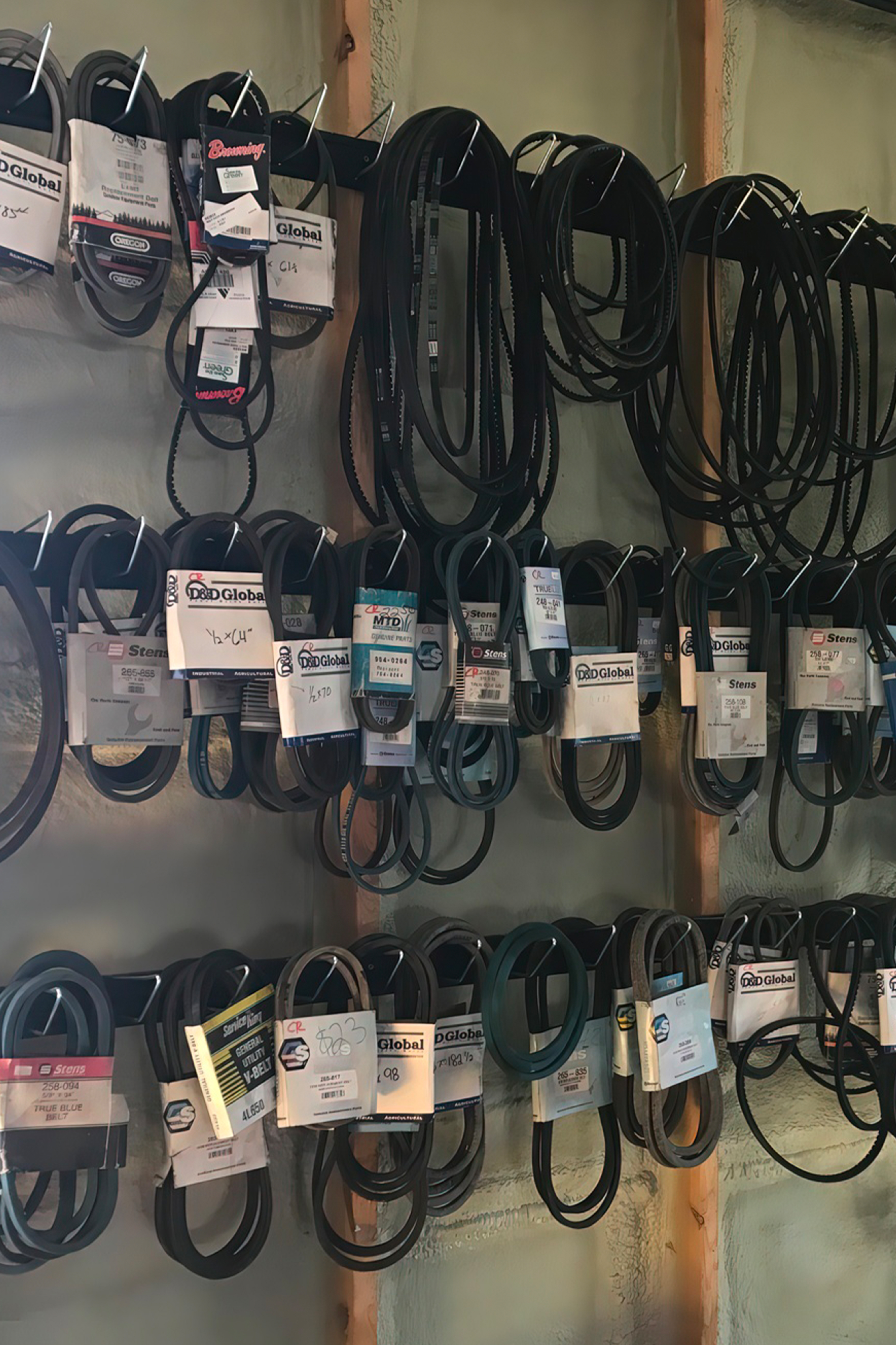 Ben's Engine Repair large selection of belts
