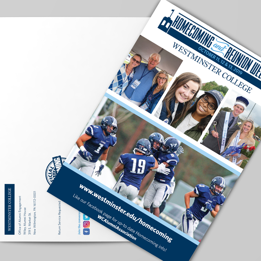 KHart Designs layout for Westminster College in New Wilmington PA.