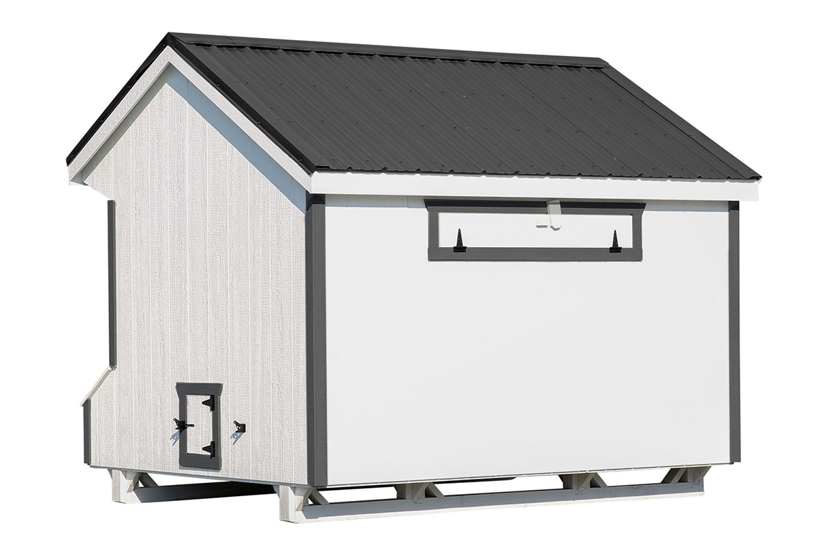 Chicken Coop: Quaker Coup 7x10 with LP Siding - back view